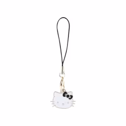 Hello Kitty Phone Strap Kitty Cute Head Charm Black - HKCPMKHK