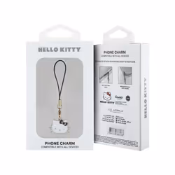 Hello Kitty Phone Strap Kitty Cute Head Charm Black - HKCPMKHK