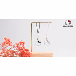 Hello Kitty Phone Strap Kitty Cute Head Charm Pink - HKCPMKHP