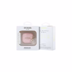 Guess 4G Silicone Charm Case for AirPods 4 Pink - GUA4LECG4P