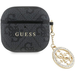 Guess 4G Script PC/PU Charm Case For AirPods 4 Black - GUA4P4E4CDK