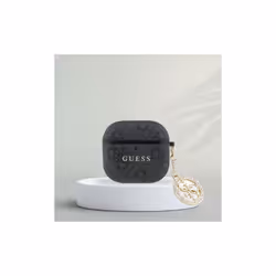 Guess 4G Script PC/PU Charm Case For AirPods 4 Black - GUA4P4E4CDK
