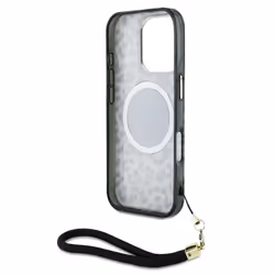 Guess HC IML Leopard Triangle Cord Strap with MagSafe for iPhone 16 Pro Max 6.9" Brown - GUHMP16XHLORSSW