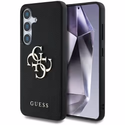 Guess Grained Big 4G Logo Small Classic Logo Case for Samsung Galaxy S25 6.2" Black - GUHCS25SPGT4MBK