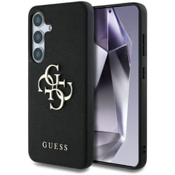 Guess Grained Big 4G Logo Small Classic Logo Case for Samsung Galaxy S25 6.2" Black - GUHCS25SPGT4MBK