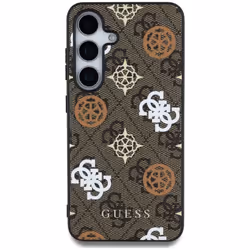 Guess 4G Printed Coloured Peony Pattern Case with MagSafe for Samsung Galaxy S25 6.2" Brown - GUHMS25SP4PWPW