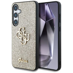 Guess Fixed Glitter Big 4G Metal Logo Case for Samsung Galaxy S25 6.2" Gold - GUHCS25SHG4SGD