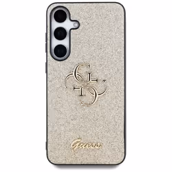 Guess Fixed Glitter Big 4G Metal Logo Case for Samsung Galaxy S25 6.2" Gold - GUHCS25SHG4SGD