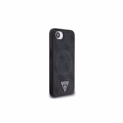 Guess PU 4G Strass Triangle Metal Logo Case for iPhone 16e Black - GUHMPSE4P4TDPK