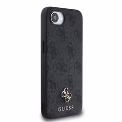 Guess PU 4G Metal Small Logo Case for iPhone 16e 6.1" Grey - GUHMPSE4P4SM4MK