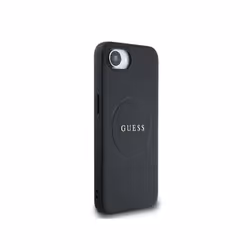 Guess PU Grained Classic Logo Case with MagSafe for iPhone 16e 6.1" Black - GUHMPSE4PGHSMMK