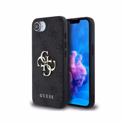 Guess PU 4G Metal Big Logo Case for iPhone 16e 6.1" Grey - GUHCPSE44GMGGR