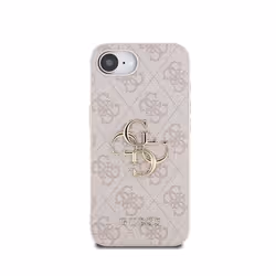Guess PU 4G Metal Big Logo Case for iPhone 16e 6.1" Pink - GUHCPSE44GMGPI