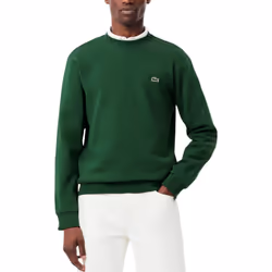 Lacoste Mens Fleece Sweatshirt Knitted Jumper - Green, S