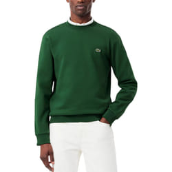 Lacoste Mens Fleece Sweatshirt Knitted Jumper - Green, S