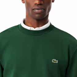 Lacoste Mens Fleece Sweatshirt Knitted Jumper - Green, S
