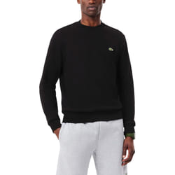 Lacoste Mens Fleece Sweatshirt Knitted Jumper - Black, M