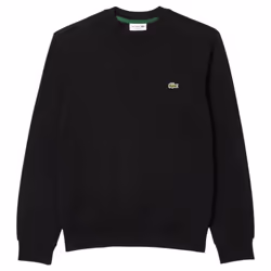 Lacoste Mens Fleece Sweatshirt Knitted Jumper - Black, M