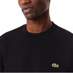 Lacoste Mens Fleece Sweatshirt Knitted Jumper - Black, M