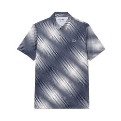 LACOSTE DH5175 Mens Polo Shirt Short Sleeve Golf Printed Recycled Polyester Tops - M