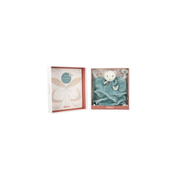- Plume - 26 cm Green Bear Comforter - Baby's Ultra-Soft Toy - Develops Sense of Touch - Easy To Grab - Customisable