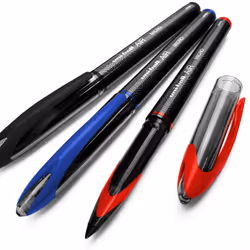 Uni-Ball AIR Micro - 0.5mm Fine Rollerball - Pack of 3 - Black  Blue