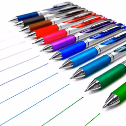 Pentel EnerGel XM BL77 - Retractable Liquid Gel Ink Pen - 0.7mm - 54% Recycled - Blue - Pack of 3