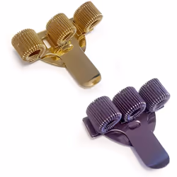 Triple Metal Pen Holder with Pocket Clip - Ideal For Doctors/Nurses/Pilots - [PACK OF 2] - GOLD & PURPLE