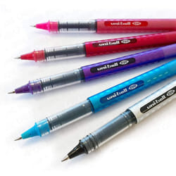 Uni-Ball Eye Designer Rollerball - Pack of 5 - Black, Light Blue, Violet, Wine Red, and Pink - UB-157D