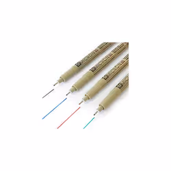 Sakura Pigma Micron - Pigment Fineliners - Pack of 4 - XSDK05-0.45mm - Black, Blue, Red, and Green