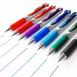Pentel EnerGel XM BL77 - Retractable Liquid Gel Ink Pen - 0.7mm - 52% Recycled - Pack of 7