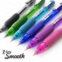 Z-Grip Smooth - Retractable Ballpoint Pen - Pack of 6 - Purple