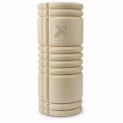 Eco GRID 1.0 Foam Roller for Muscles, Massage Roller, Targeted Massage, Eco-Friendly, Recycled Packaging, Beige, 13''/33cm