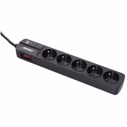 Infosec S5 Black Line II, 175 J, 5 AC outlet(s), Type F, 250 V, 50 Hz, 10 A