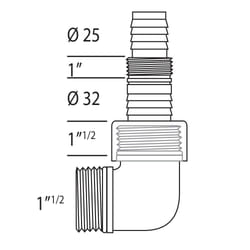 Ribimex PRRACRPVC water pump accessory