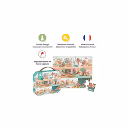 - 3 Years+ - 24-Piece âOne Day' Children's Puzzle - Educational Game - Fine Motor Skills and Concentration - Suitcase-Shaped Box with Handle - - Additional view 4