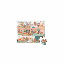 - 3 Years+ - 24-Piece âOne Day' Children's Puzzle - Educational Game - Fine Motor Skills and Concentration - Suitcase-Shaped Box with Handle - - Additional view 5