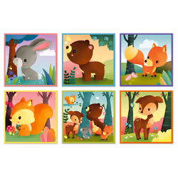 J02731 Kubkid 9 Blocks, Forest Animals