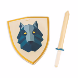 - Wolf Knight Set - Wooden Shield and Sword - Pretend Play Toy - Outdoor Game - Educational Game: Imagination and Motor Skill ...