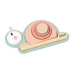 Sweet Cocoon Stackable Sensory Snail, 6x FSC Wood Stackable Pieces, 4 Sensory Blocks, Early-Learning Game, 12 Months +