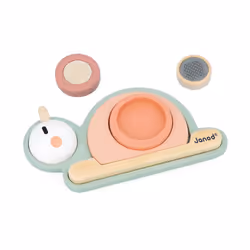 Sweet Cocoon Stackable Sensory Snail, 6x FSC Wood Stackable Pieces, 4 Sensory Blocks, Early-Learning Game, 12 Months +