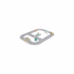 Bolid FSC Wood Track-Early Toy-Felt Circuit + 4 Cars + 5 Accessories-2 Years +, J04631, Multicolor