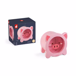 - Wooden Children's Piggy Bank 5.9 inch - See-Through Side and Magnetic Opening - Children's Room Decoration - Suitable for Ages 3 and Up, J04653 - Additional view 5