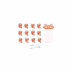 - Shrimp Catcher - Babies' Bath Toy - 12 Shrimp + 1 Tongs + 1 Suction Basket - Early-Learning Toy - 24 Months +, J04730, Salmon Pink / Turquoise - Additional view 5