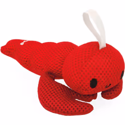 3 Children's Plush Toys-Learn to Wash-Fabric Lobster, Clownfish and Octopus-Bath Toys-10 Months +, J04731, Multicolor