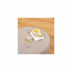 Janod - Tray Of 6 Solid Wood Cubes for Baby - Pure Collection - Early Years and Early Years Toy - Teaches Fine Motor Skills - Water-Based Paint - - Additional view 4