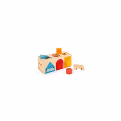 - Geometric Shape Box (Wood) - Wooden Early-Learning Toy - Educational Game - Fine Motor Skills - 12 Months - J05330