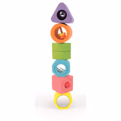 Janod I Wood Shapes and Sounds 6-Block Puzzle - Additional view 4