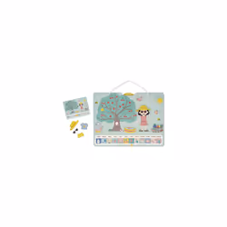 - Four-Season Calendar - Children's Educational Wooden Calendar - 16.5" x 12.6" / 42 x 32 cm - Magnetic - 125 Magnets - Learning Time & Seasons -