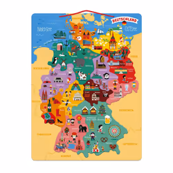 - Magnetic Map of Germany - Children's Wooden Puzzle - 79 Magnetic Pieces - Discover and Memorise - Geography Educational Gam ...